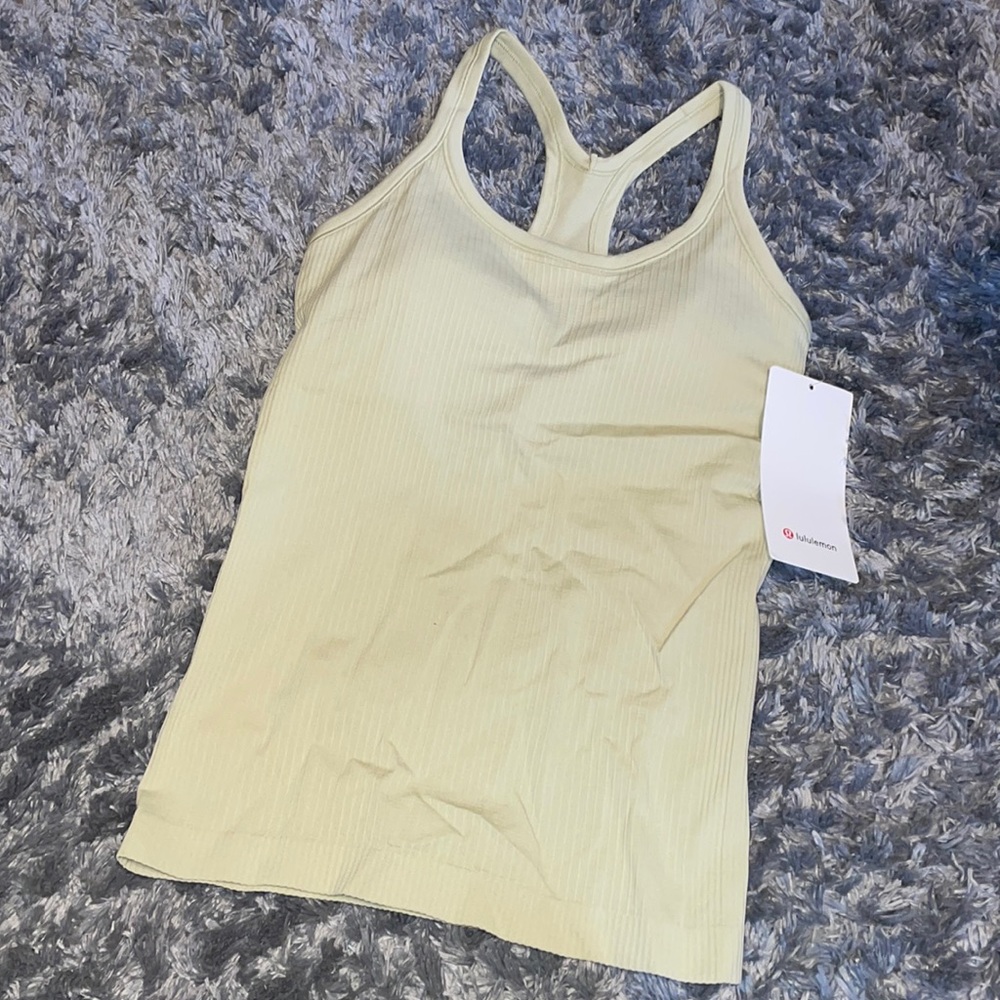 Dew green shelf bra tank